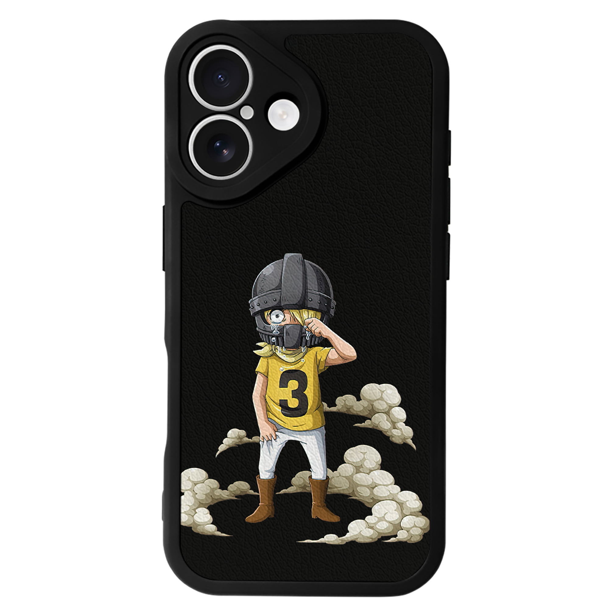 （画像用） ワンピース サンジ ONE PIECE Sanji 【iPhone 16シリーズ対応】シリコンスマホケース（レザー調） 材質：シリコン